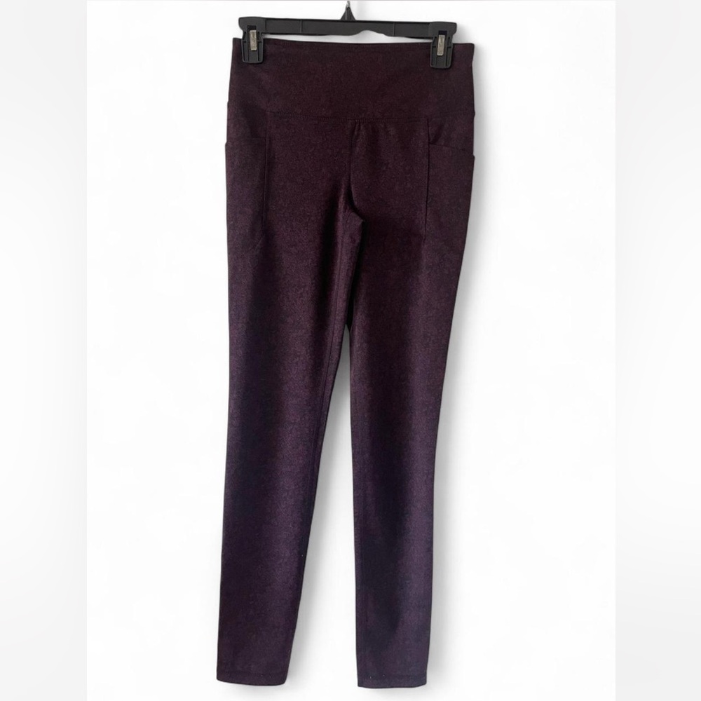 M Brand Textured Leggings in Burgundy Small
